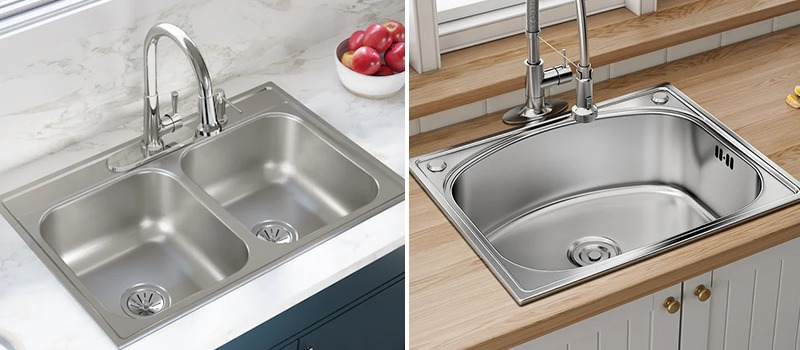double sink vs single sink in kitchen